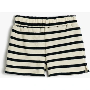 Şort Havlu Kumaş Beli Lastikli Rahat Kesim
