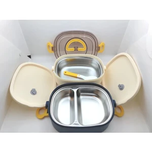 BL50251 Lunch Box Çelik Çift Katlı Lacivert