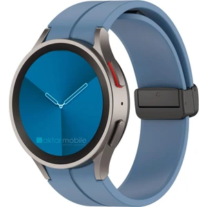 Samsung Galaxy Watch 4 40 44 mm Silikon Kordon Magnetik D Tokalı Spor Kayış Mıknatıslı Toka
