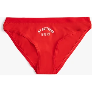 Pamuklu Brief Külot Slogan Baskılı