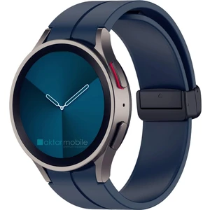 Samsung Galaxy Watch 4 Classic 42 46 mm Silikon Kordon Magnetik D Tokalı Spor Kayış Mıknatıslı Toka