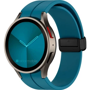 Samsung Galaxy Watch 4 Classic 42 46 mm Silikon Kordon Magnetik D Tokalı Spor Kayış Mıknatıslı Toka