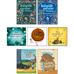 Yapı Kredi Yayınları – Büyük Sorular Kitabım + Büyük Sorular Kitabım Hayvanlar + Su Dedikleri Var Ya + Nokta + Taş Dedikleri Var Ya + Iyi Yürekli Dev Memo + Şu Yaramaz Tavşanlar – 7’li Çocuk Öykü Seti