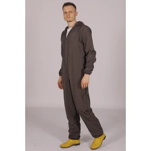 Pratik Medikal Gri Işçi Tulumu Balıkçı Çiftçi Bahçıvan Kuaför Laboratuvar Sıvı Geçirmez Terletmez Kumaş Unisex