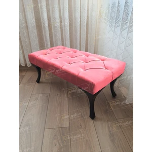 120 cm Kapitoneli Ayak Ucu Kapı Önü Antre Bench Puf Siyah Ayak