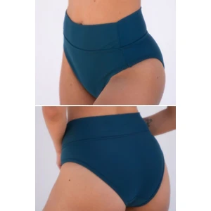 Regl Dönemine Özel Konforlu Pedkini Mayo Altı Eco Friendly Swimwear Süper Emici Yüksek Bel Bikini Altı Yeşil Regl Mayosu
