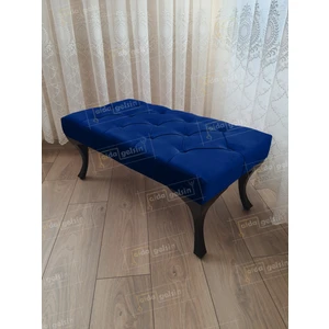 110 cm Kapitoneli Ayak Ucu Kapı Önü Antre Bench Puf Siyah Ayak