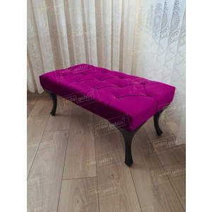 120 cm Kapitoneli Ayak Ucu Kapı Önü Antre Bench Puf Siyah Ayak