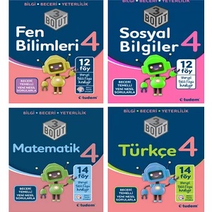 Tudem Yayınları 4. Sınıf Türkçe,matematik,fen Bilimleri,sosyal Bilgiler 3 Boyut Set