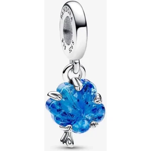 Poseidons Jewellery Mavi Murano Cam Aile Ağacı Sallantılı Charm