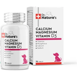 Dr. Natures Dog Calcıum Magnezyum Köpek Kalsiyum Eklem Destekleyici Besin Takviyesi( 75 Tablet)