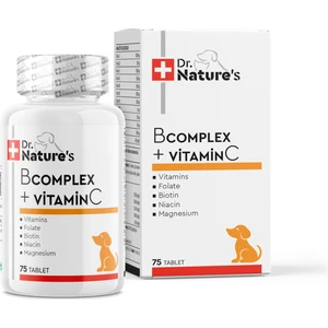 Dr. Natures Dog B Complex + Vıt C Köpeklerde Bkomplex Vitamini Besin Takviyesi (75 Tablet)