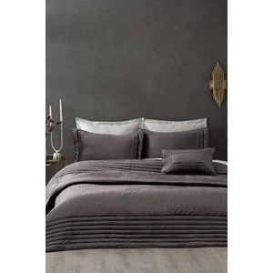 Feza Çift Kişilik Yatak Örtüsü Takımı %50 Pamuk %50 Polyester Antrasit 240X260 cm