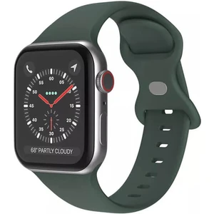 Apple Watch 1, 2, 3, 4, 5, 6, 7, 8, Se Silikon Kordon Kayış - M-L Beden 38/40/41MM - Haki