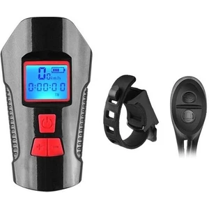 T6 LED 1000 Lümen Kornalı ve Hız Göstergeli Su Geçirmez USB ile Şarj Edilebilir Bisiklet Farı