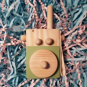 El Yapımı Ahşap Oyuncak Baby Telsiz Çocuklar Hayal Gücünü, Bebekler Için Güvenli