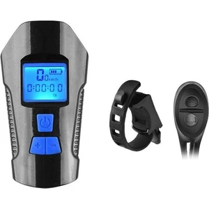 T6 LED 1000 Lümen Kornalı ve Hız Göstergeli Su Geçirmez USB ile Şarj Edilebilir Bisiklet Farı