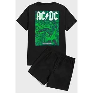 Only Trendwear Ac Dc Baskı Şort Takım