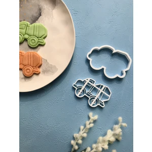 Beyaz Mikser Kamyonu İş Makinası Hamur Şekillendirici Kurabiye Kalıbı