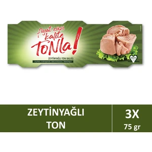 Kalite Tonla Zeytin Yağlı Ton Balığı 3x75 gr