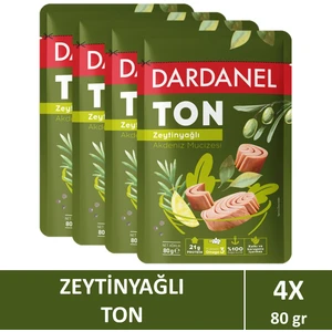 Zeytinyağlı Ton Balığı Poşet 80 gr x 4 Adet