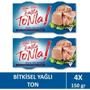 Kalite Tonla Ayçiçek Yağlı Ton Balığı 2X150 gr X2 Adet