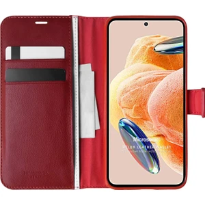 Xiaomi Redmi Note 12 Pro 4g Kılıf Delux Leather Wallet Kırmızı