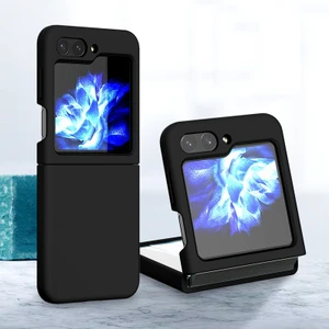 Plz Shop Samsung Galaxy Z Flip5 Siyah Için Silikon Katlanır Telefon Kılıfı (Yurt Dışından)