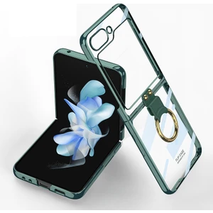 Gkk Samsung Galaxy Z Flip5 Yeşil Için Yüzük ile Gkk Phantom Telefon Kılıfı (Yurt Dışından)