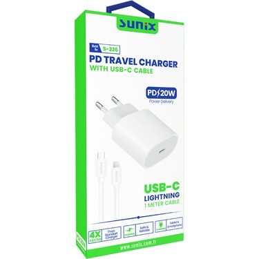 Sunix Type-C To Ios Başlık ve Kablo 20W S-226 Fiyatı