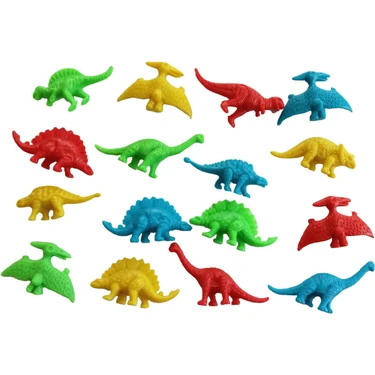 20 Adet 4 Farklı Renk Dinazor Seti Plastik Dinozor