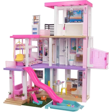 Barbie'nin Rüya Evi (115 Cm); 75'ten Fazla Aksesuarı Bulunan; 3 Katlı Oyuncak Bebek Evi 3-7 Yaş
