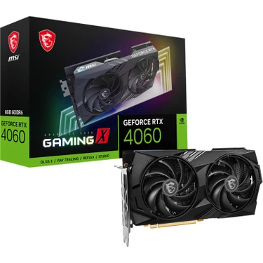 MSI VGA GEFORCE RTX 4060 GAMING X 8G RTX4060 8GB GDDR6 128B DX12 PCIE 4.0 X8 (3XDP