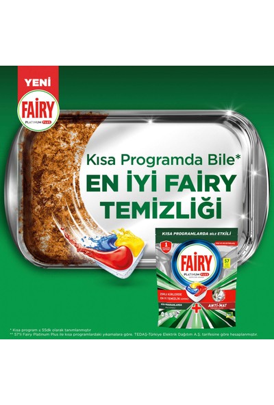 Fairy Platinum Plus Bulaşık Makinesi Deterjanı Tableti / Kapsülü 75 Yıkama