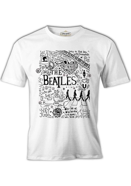 Beatles - Hey Jude Beyaz Erkek Tshirt