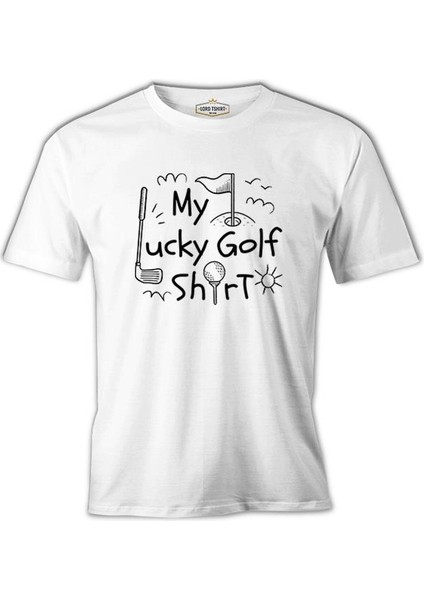 Lucky Golf Tshirt Beyaz Erkek Tshirt