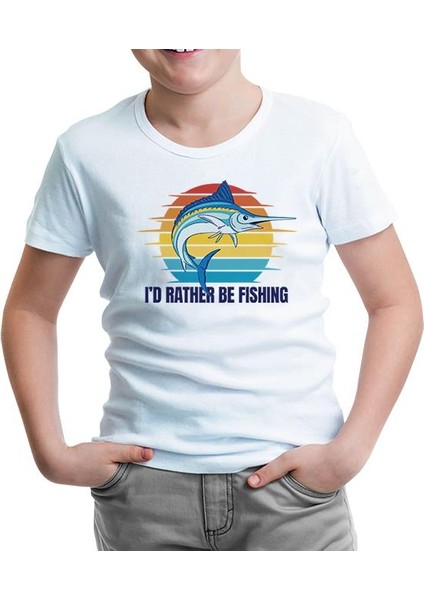 A Swordfish With A I'd Rather Quote Beyaz Çocuk Tshirt