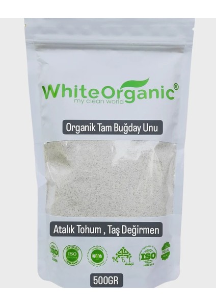 White Organic Organik Tam Buğday Unu 500 gr Taş Değirmen