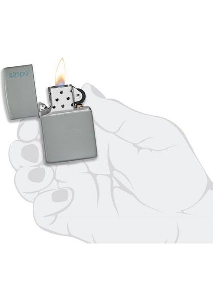 Çakmak 49452ZL-087045 Flat Grey Zippo Logo