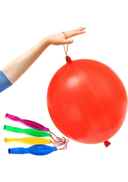 100 Adet Lastikli Zıpzıp Balon Ipli Punch Panç Büyük Balon Zıp Zıp Balon Pastel Renkler indirimleri