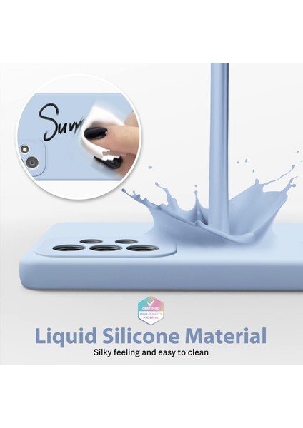 Samsung Galaxy A52 Uyumlu Soft Kadife Doku Lansman Kapak