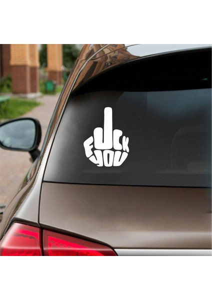 F*ck You Sticker Beyaz 20X10 cm fiyatları
