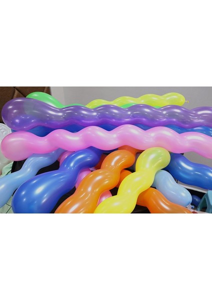 Spiral Burgu Balon Çok Renkli 100 cm Parti Doğum Günü Parti Dekorasyon Twisted Balloon 20 Ad fırsatları