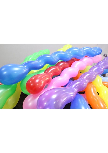 Spiral Burgu Balon Çok Renkli 100 cm Parti Doğum Günü Parti Dekorasyon Twisted Balloon 20 Ad indirimleri