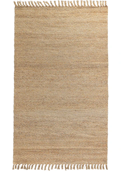 Soho Halı Soho Alaçatı 8 Düz Natural Jüt Desen Otantik Motif Kara Tezgah Halı Çift Taraflı Kilim