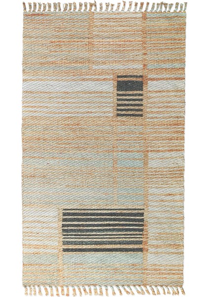 Soho Alaçatı 46 Kahve Siyah Kırk Yama Desen Otantik Motif Kara Tezgah Halı Çift Taraflı Kilim