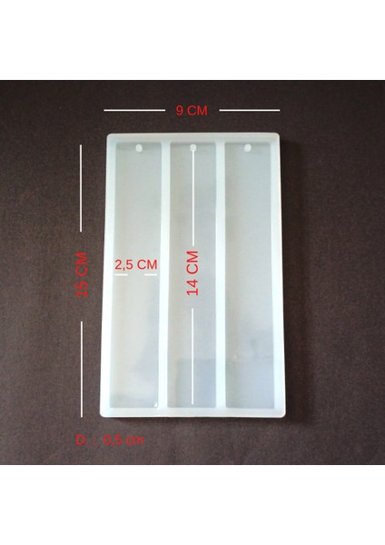 Epoksi Reçine Silikon Kalıp Dik Köşeli Kitap Ayracı