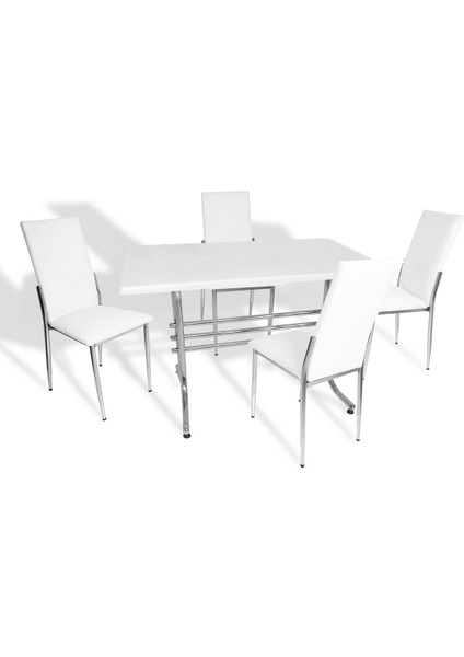 Japon Werzalit - Gözde Mutfak Masa Takımı - (Beyaz - Beyaz)