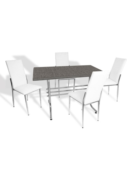Japon Werzalit - Gözde Mutfak Masa Takımı - (Twister- Beyaz)