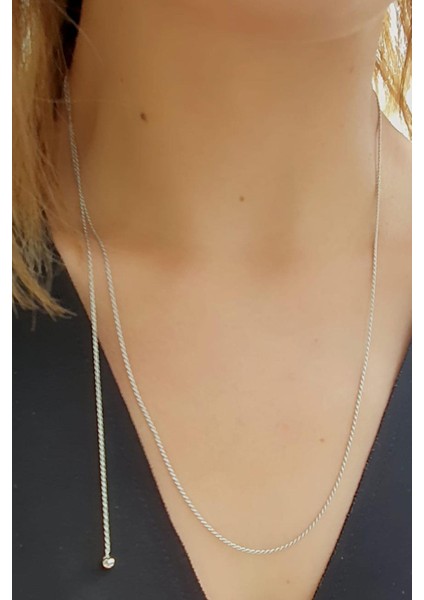 Italyan 925AYAR Gümüş Ayarlanabilir Burgu Uzun Zincir fiyatları